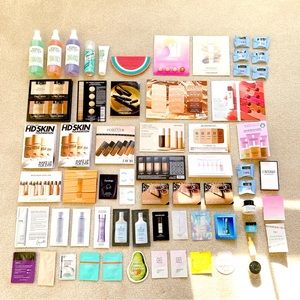 65pc Makeup & Skincare samples + 3 MARIO BADESCU Facial Sprays! DIOR, YSL, NARS!